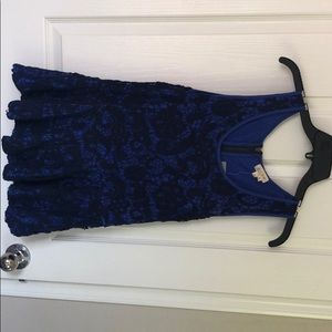 Blue lace top